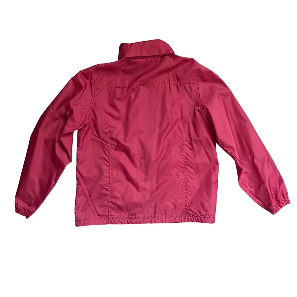 LL Bean Womens Pink Lightweight Full-Zip Jacket Windbreaker Size Medium